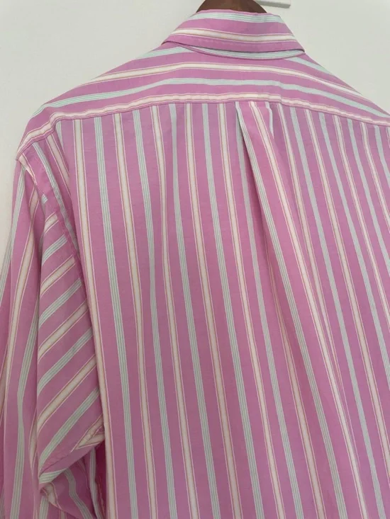 Ralph Lauren Pastel Multi Stripe Oxford Shirt Classic Fit Cotton 15.5 - Picture 8 of 11